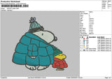 Snoopy Winter 0302 Embroidery File 6 sizes
