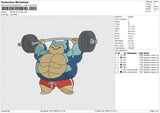 SNORLAX GYM Embroidery File 6 sizes