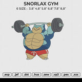 SNORLAX GYM Embroidery File 6 sizes
