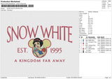 SNOW WHITE 291224 Embroidery File 6 size