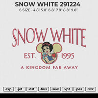 SNOW WHITE 291224 Embroidery File 6 size