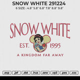 SNOW WHITE 291224 Embroidery File 6 size