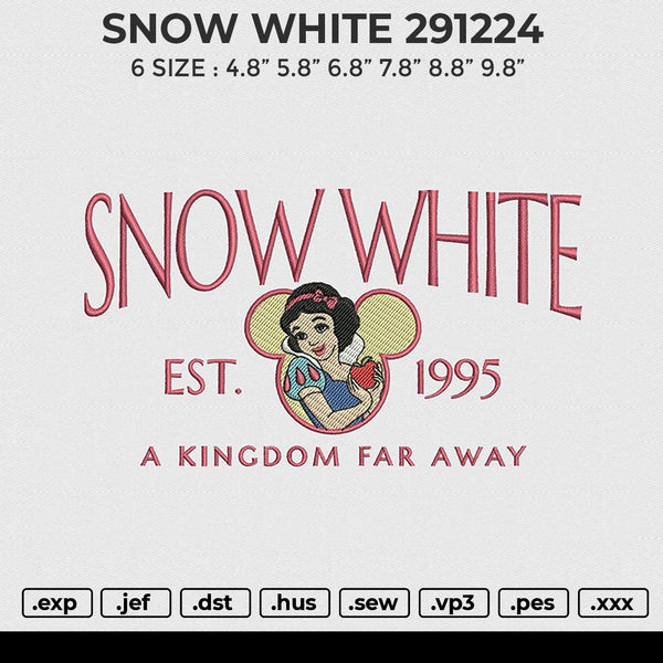SNOW WHITE 291224 Embroidery File 6 size