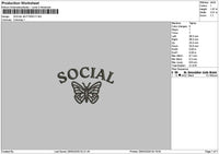 Socialtext Embroidery File 6 sizes