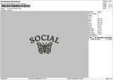 Socialtext Embroidery File 6 sizes