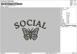 Socialtext Embroidery File 6 sizes