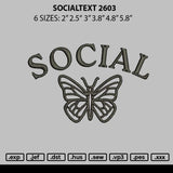 Socialtext Embroidery File 6 sizes