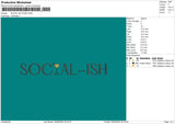 Socialtext Embroidery File 6 sizes