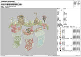 Socksxmas Embroidery File 8 sizes