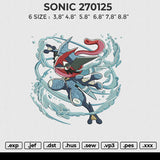 SONIC 270125 Embroidery File 6 size