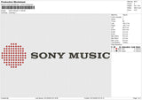 SONY MUSIC V1 Embroidery File 6 size