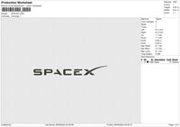 SPACEX Embroidery File 6 size