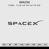 SPACEX Embroidery File 6 size