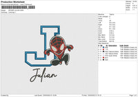 SPIDER JULIAN Embroidery File 6 size