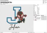 SPIDER JULIAN Embroidery File 6 size