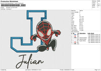 SPIDER JULIAN Embroidery File 6 size