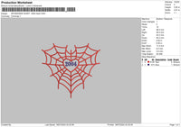 Spider Web Heart 2004 Embroidery File 6 sizes