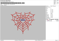Spider Web Heart 2004 Embroidery File 6 sizes