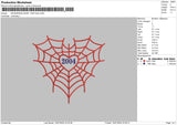 Spider Web Heart 2004 Embroidery File 6 sizes