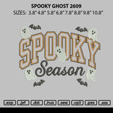 Spooky Ghost 2609 Embroidery File 6 sizes