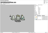 Spooky State Embroidery File 6 sizes