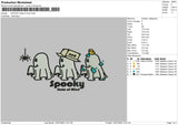 Spooky State Embroidery File 6 sizes