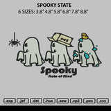 Spooky State Embroidery File 6 sizes
