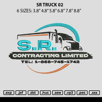 Sr Truck 02 Embroidery File 6 sizes