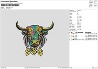 SSS Cow Embroidery File 6 size