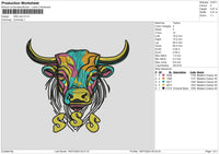 SSS Cow Embroidery File 6 size