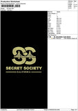 Ss Text Embroidery File 6 sizes