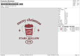 Starshollowtext Embroidery File 6 sizes