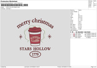 Starshollowtext Embroidery File 6 sizes