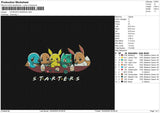 STARTER POKEMON Embroidery File 6 size