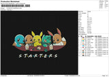 STARTER POKEMON Embroidery File 6 size