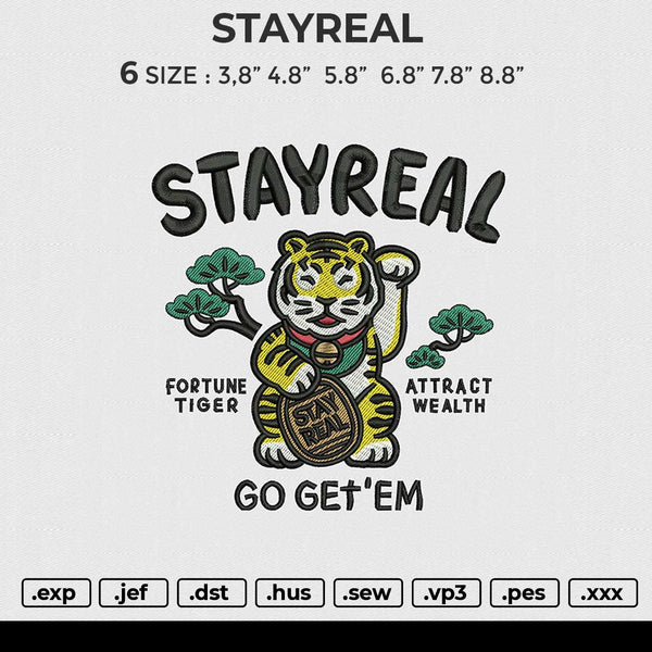 STAYREAL Embroidery File 6 size