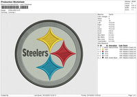 STEELERS Embroidery File 6 size