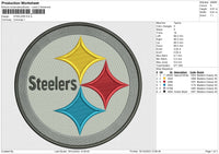 STEELERS Embroidery File 6 size