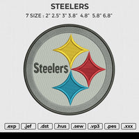 STEELERS Embroidery File 6 size