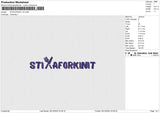 STIAFORKINIT V2 Embroidery File 6 sizes