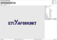 STIAFORKINIT V2 Embroidery File 6 sizes