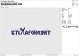 STIAFORKINIT V2 Embroidery File 6 sizes
