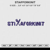 STIAFORKINIT V2 Embroidery File 6 sizes
