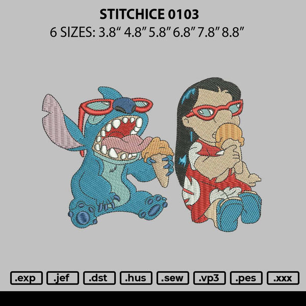 Stitchice 0103 Embroidery File 6 sizes