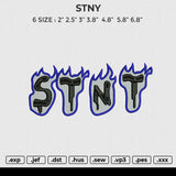 STNY Embroidery File 6 size