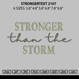 Strongertext 2107 Embroidery File 6 sizes