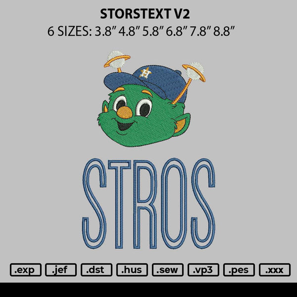 Strostext V2 Embroidery File 6 sizes