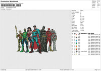 SUPERHERO Embroidery File 6 size