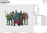 SUPERHERO Embroidery File 6 size