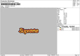 Supremetext Flame Embroidery File 6 sizes